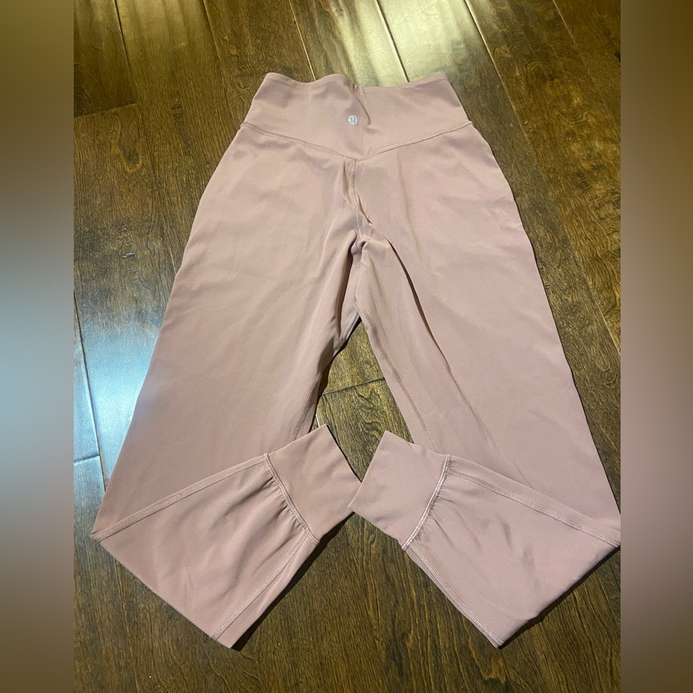 Lululemon Align joggers 28” size 4 mauve pink color like new